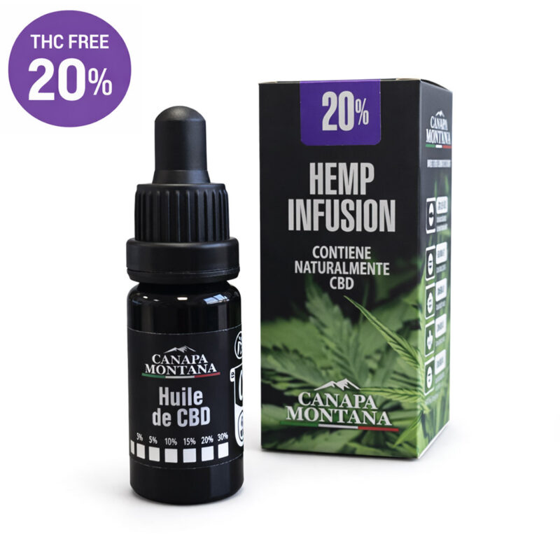 Huile CBD 20 % sans THC