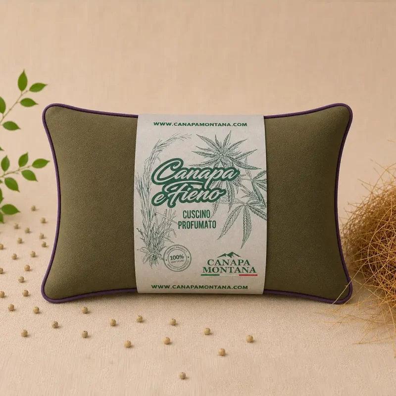Cuscino relax canapa e fieno verde